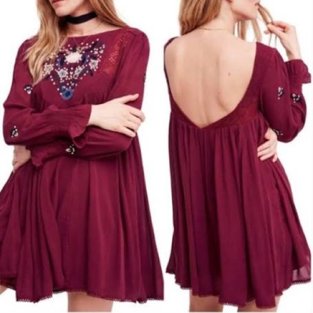 Free People Mohave Long Sleeve Mini Dress